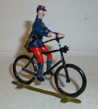 UNIDENTIFIED WHITE METAL MODEL OF A FRENCH MILITARY CYCLIST - N/MINT 2