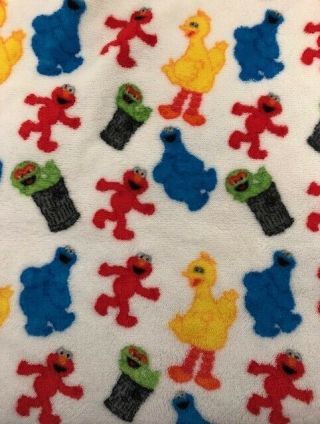 Sesame Street Baby Blanket Fleece 41x52 Oscar Elmo Big Bird Cookie Monster