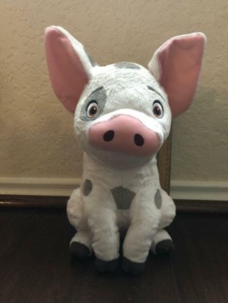 Disney Store Moana Pua Pig Animated Talking Oinks,  Moving,  Plush /stuffed Animal