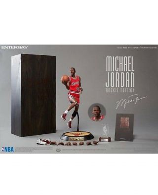 Enterbay Nba Michael Jordan Real Masterpiece 1/6 Chicago Bulls Red Jersey Rookie