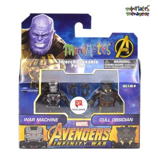 Marvel Minimates Walgreens Infinity War Movie Wave 2 War Machine & Cull Obsidian