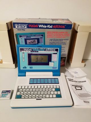 Vtech Talking Whiz Kid Electronic Learning Notebook W/original Box