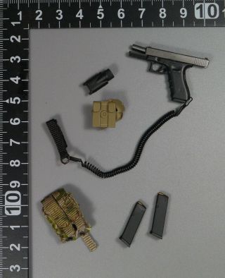 Soldier Story 1/6 Sdu Hong Kong Pistol W/ Gun Clip & Mag Pouch Set