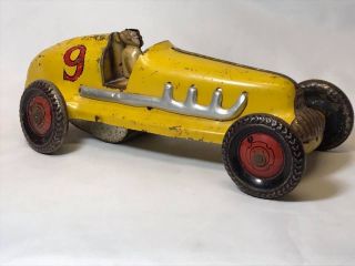 Vintage Marx Pressed Steel Wind Up Race Indy 500 Car 9