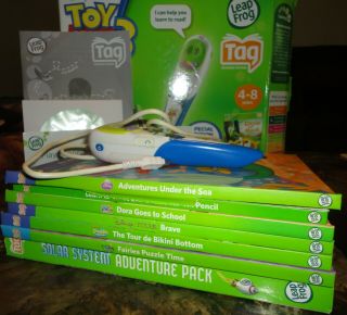 Leap Frog Leapfrog Tag Reader Reading System 7 Books Toy Story 3 Pen