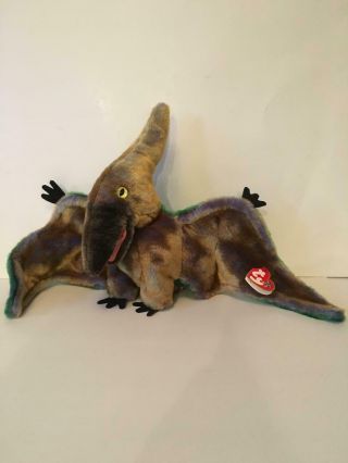 Nwt Ty Beanie Buddy Swoop The Pterodactyl Dinosaur Stuffed Animal Toy Plush Soft