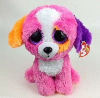 Ty Silk Beanie Boos Med 9 " Precious Dog Puppy Plush Stuffed Toy 2016 W Tags
