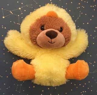 Aurora Teddy Bear Duck Costume Plush Stuffed Animal Yellow Brown Soft Beanie Toy