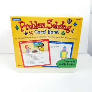 Lakeshore 100 Problem Solving Card Bank Gr 2 - 4 Open Box 6 Math Topics Gg418
