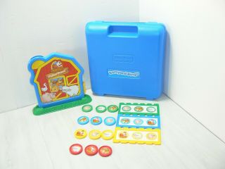 Fisher Price Barnyard Bingo Preschool Learning Game Blue Case Missing Red Board