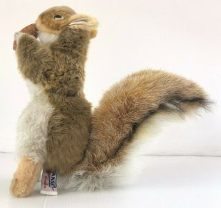 Hansa Brown Squirrel With Nut Stuffed Animal Soft Plush Toy 25cm