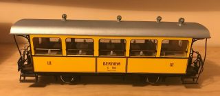 Lgb 30550 Rhb Historic Bernina Passenger Car C114 La Bucunada 2 Axle Yellow
