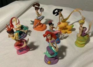 Disney Princess Little Mermaid Ariel And Her Sisters Pvc Figures Cake Toppers