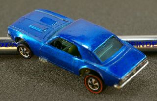 ☆Hot Wheels Redline HK Blue Custom Camaro w/GREEN INT & NBR 100 HTF ☆ 2