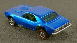 ☆Hot Wheels Redline HK Blue Custom Camaro w/GREEN INT & NBR 100 HTF ☆ 6