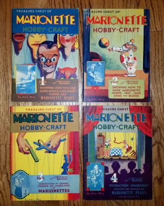 4 Paperback Marionette Hobby - Craft Magazines 1 2 3 4 1937