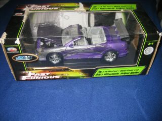 Fast And Furious 1:18 2001 Mitsubishi Eclipse Spyder Box Is Battered/worn