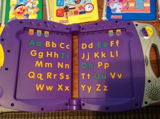 2 Fisher Price Power Touch Learning Systems 10 Books w Cartridges Backpacks EUC 5