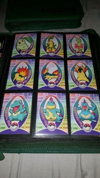 Topps Pokemon Johto Series 1 Sticker Full Set 62 Cards Complete Rare