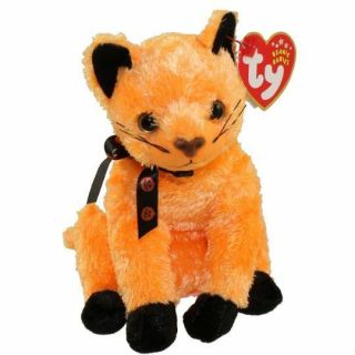 Ty Beanie Baby Scared - E Orange Kitten Cat Mwmts