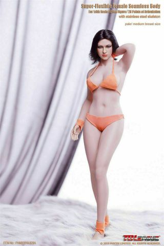 Tbleague S28a 1:6 Female Phicen Body Model Toy Pale Skin Mid Bust Seamless Doll