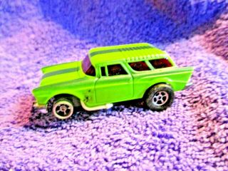 Aurora Afx Lime Green With Green Stripes 57 Chevy Nomad Wagon Slot Car Ho Scale