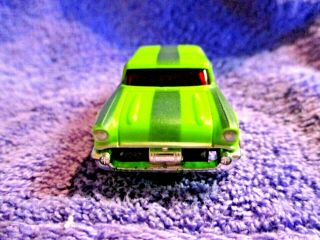 Aurora AFX Lime Green with Green Stripes 57 Chevy Nomad Wagon Slot Car HO Scale 3