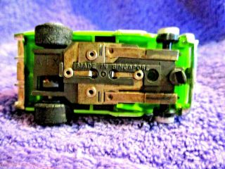 Aurora AFX Lime Green with Green Stripes 57 Chevy Nomad Wagon Slot Car HO Scale 5