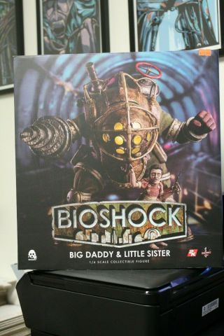 Three A Bioshock Big Daddy & Little Sister 1/6 Scale In Package
