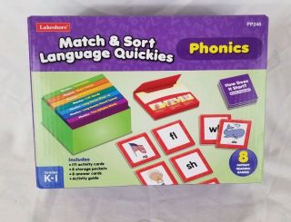 Lakeshore Match & Sort Language Quickies Phonics Pp246 Homeschool Reading Games