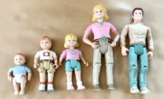 Fisher Price Loving Family Figures Family Of 5 Mom Dad Boy Girl Dollhouse People