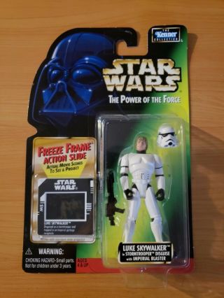 Kenner Star Wars Potf Power Of The Force Luke Skywalker Stormtrooper Moc