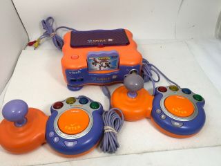 V.  Smile Tv Learning System Vtech Console W/ 2 Controllers And 1 Game