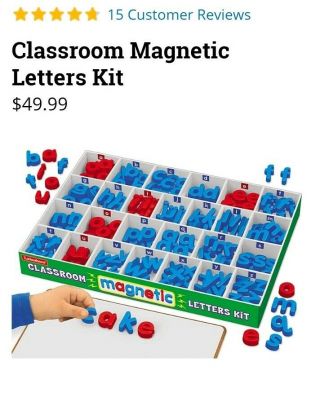 Lakeshore Classroom Magnetic Letters Kit And Storage Box