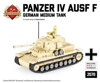 Lego Brickmania® Building Kit - German Panzer Iv Ausf F Wwii Tank -