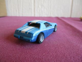 Tyco HO Scale Blue/White Pontica Fiero Slot Car 2