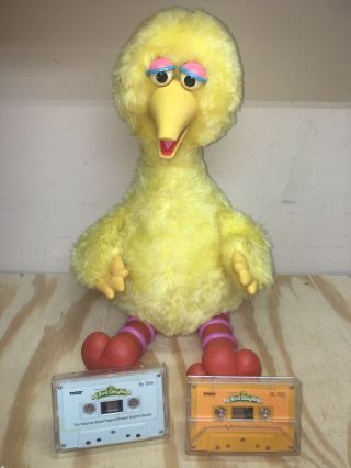 Sesame Street Big Bird Story Magic Toy Cassette Tape Reader Vintage 1990 Tyco