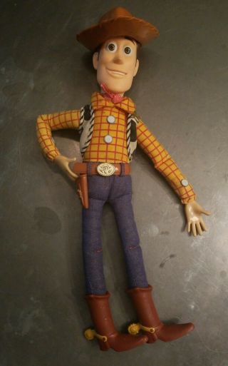 Disney Pixar Toy Story Talking Woody Pull String Doll 16 " Cowboy Figure W/hat