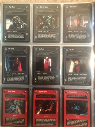 Star Wars Ccg Death Star 2 Complete Set (minus Imperial Command) 6