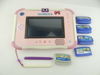 Vtech Innotab 3 S Pink Handheld Learning System Tablet With 5 Games & 2 Stylus