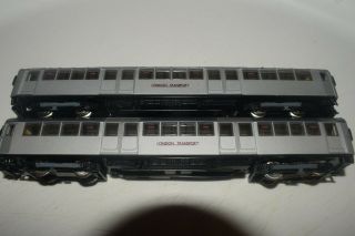 4 Car 00 Gauge Silver Tube Train London Transport Motorised Tishendo Motor Exc