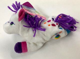 Rare Vtg Lisa Frank Plush Lollipop Rainbow Horse Beanie Bag Nwt W Tag 8 "