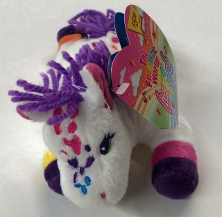 Rare VTG Lisa Frank Plush Lollipop Rainbow Horse Beanie Bag NWT w Tag 8 
