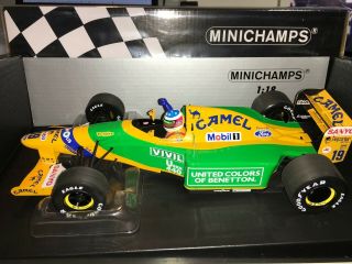1:18 Minichamps Michael Schumacher Benetton B192 1st Win Spa 1992 - Camel Livery