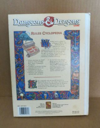 Dungeons & Dragons Rules Cyclopedia D&D AD&D Hardcover Book 2