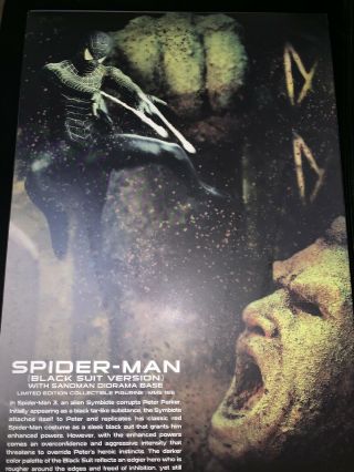 Hot Toys 1/6 - Scale Spider - Man 3 Black Suit Spiderman MMS165 7