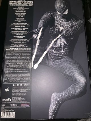 Hot Toys 1/6 - Scale Spider - Man 3 Black Suit Spiderman MMS165 9