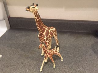 Safari Ltd Vintage Giraffes Figures - 1992 Adult And Baby