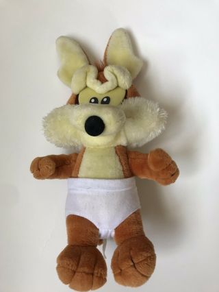 Looney Tunes Loveables 16” Baby Wile E Coyote With White Diaper Plush