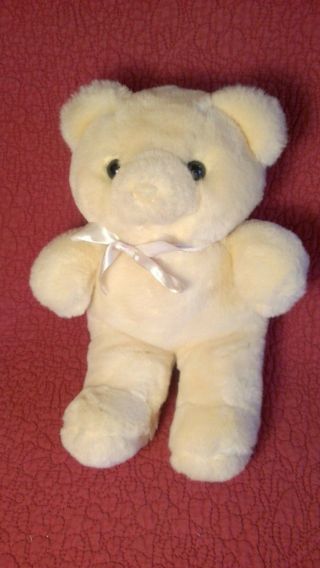 10 " Russ Huggles Cream Teddy Bear Rattle Plush Stuffed Animal Toy